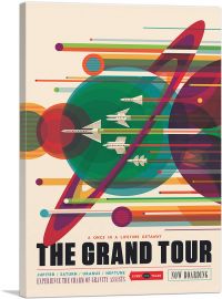 The Grand Tour Once In A Lifetime Getaway on the Voyager NASA Poster-1-Panel-26x18x1.5 Thick