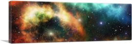 Universe in Red and Blue Panoramic Hubble Telescope-1-Panel-48x16x1.5 Thick