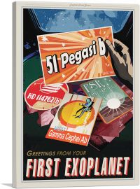 51 Pegasi B First Exoplanet NASA Poster-1-Panel-60x40x1.5 Thick