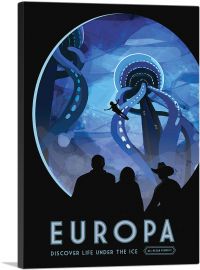 Europa Discover Life Under the Ice NASA Poster-1-Panel-60x40x1.5 Thick