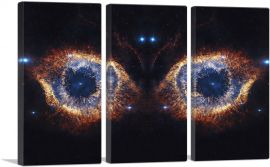 Eyes of the Universe Nebula Hubble Telescope NASA-3-Panels-60x40x1.5 Thick