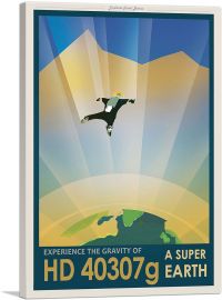 HD40307G Super Earth Experience the Gravity NASA Poster-1-Panel-60x40x1.5 Thick