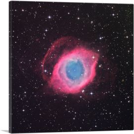 Helix Nebula Pink Hubble Telescope Ring NASA Photograph-1-Panel-18x18x1.5 Thick