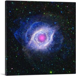Helix Nebula Unraveling at the Seams Hubble Telescope Ring-1-Panel-12x12x1.5 Thick