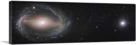 Hubble Telescope Barred Spiral Galaxy NGC 1512 and NGC 1510-1-Panel-36x12x1.5 Thick