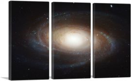 Hubble Telescope Grand Design Spiral Galaxy M81-3-Panels-90x60x1.5 Thick