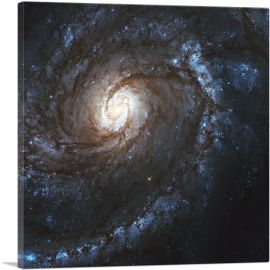 Hubble Telescope M100 Core WFPC1-1-Panel-18x18x1.5 Thick