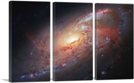 Hubble Telescope Messier 15 Globular Cluster-3-Panels-90x60x1.5 Thick