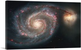 Hubble Telescope Spiral Whirlpool Galaxy-1-Panel-12x8x.75 Thick