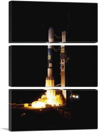 Kepler's Mission Space Telescope Delta II Rocket Launch-3-Panels-90x60x1.5 Thick
