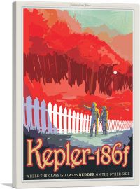 Kepler186F Grass is Redder on the Other Side NASA Poster-1-Panel-12x8x.75 Thick