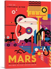 Mars Imagine a Future Where Early Explorations Become Historic Sites NASA Poster-1-Panel-12x8x.75 Thick