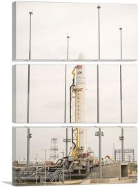 NASA Antares Rocket Readies for Launch Into Space-3-Panels-90x60x1.5 Thick