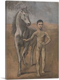 Boy Leading a Horse 1905-1-Panel-26x18x1.5 Thick