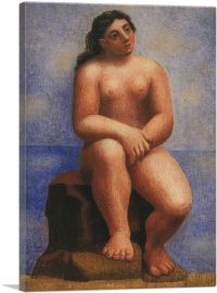 Nude Seated on a Rock 1921-1-Panel-26x18x1.5 Thick