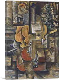 Violin and Grapes 1912-1-Panel-40x26x1.5 Thick