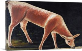 Roe Deer Drinking from a Stream-1-Panel-40x26x1.5 Thick