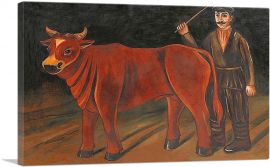 Farmer With a Bull-1-Panel-26x18x1.5 Thick