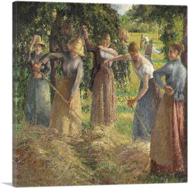 Hay Harvest At Eragny 1901-1-Panel-12x12x1.5 Thick