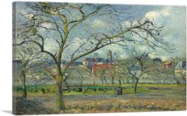 Orchard In Saint Ouen l'Aumone In Winter 1877-1-Panel-26x18x1.5 Thick