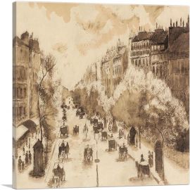 Fiacres Sur Le Boulevard Montmartre 1897-1-Panel-12x12x1.5 Thick
