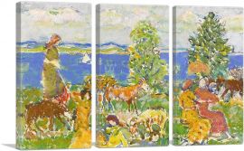 Summer Afternoon 1915-3-Panels-90x60x1.5 Thick
