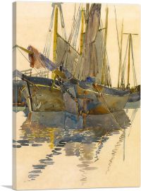 Two Fishing Schooners In 1892-1-Panel-18x12x1.5 Thick