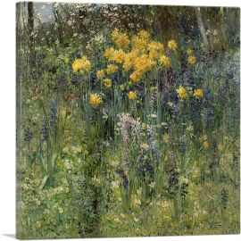 Fleurs de Paques - Easter Flowers 1890-1-Panel-18x18x1.5 Thick