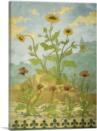 Sunflowers and Poppies 1899-1-Panel-26x18x1.5 Thick