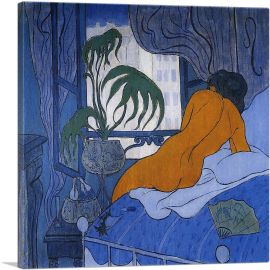 The Blue Room - Nude with Fan 1891-1-Panel-18x18x1.5 Thick