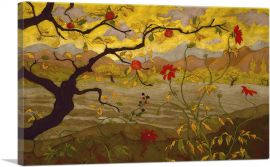 Landscape painting Apple Tree With Red Fruit 1902-1-Panel-26x18x1.5 Thick