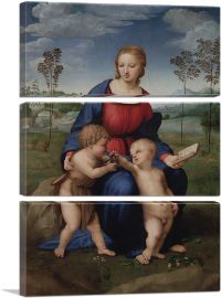 Madonna with the Goldfinch 1506-3-Panels-60x40x1.5 Thick