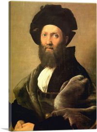 Portrait of Baldassare Castiglione 1515-1-Panel-18x12x1.5 Thick