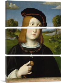 Portrait of Federico II Gonzaga 1510-3-Panels-60x40x1.5 Thick