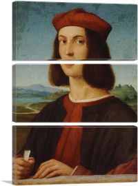 Portrait of Pietro Bembo 1506-3-Panels-60x40x1.5 Thick