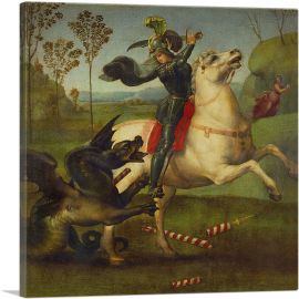 Saint George Struggling with the Dragon 1504-1-Panel-18x18x1.5 Thick