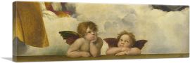 Sistine Madonna - Two Angels Detail - Panoramic 1513-1-Panel-60x20x1.5 Thick