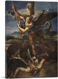 St. Michael Vanquishing Satan 1518-1-Panel-12x8x.75 Thick
