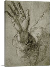 Upraised Right Hand, with Palm Facing Outward 1520-1-Panel-26x18x1.5 Thick