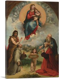 Madonna of Foligno 1507-1-Panel-26x18x1.5 Thick