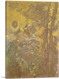 Trees on a Yellow Background-1-Panel-40x26x1.5 Thick