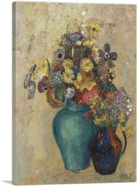 Two Vases of Flowers 1905-1-Panel-12x8x.75 Thick
