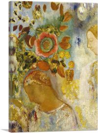 Two Young Girls Among Flowers 1912-1-Panel-26x18x1.5 Thick