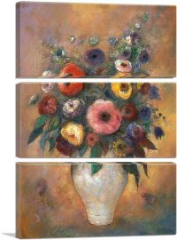 Vase of Flowers 1912-3-Panels-90x60x1.5 Thick