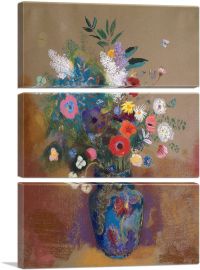 Bouquet of Flowers 1905-3-Panels-90x60x1.5 Thick