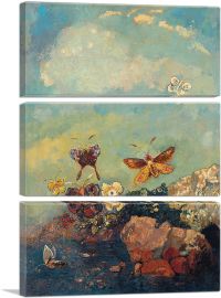 Butterflies 1910-3-Panels-60x40x1.5 Thick