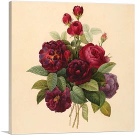 Red Roses 1850-1-Panel-26x26x.75 Thick