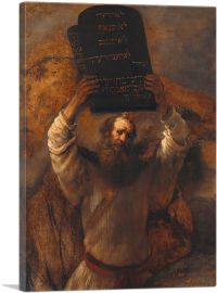 Moses with the Ten Commandments 1659-1-Panel-40x26x1.5 Thick