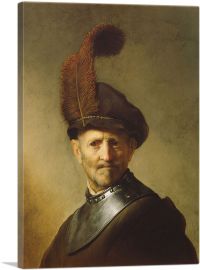 Old Man In Military Costume 1631-1-Panel-60x40x1.5 Thick