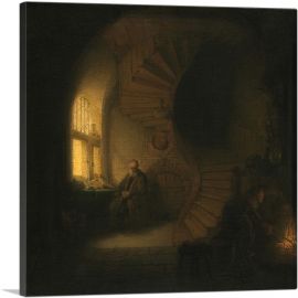 Philosopher in Meditation 1632-1-Panel-12x12x1.5 Thick